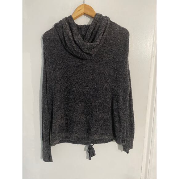 Barefoot Dreams cowl neck sweater women’s size S charcoal gray cozy lounge comfy - Picture 3 of 7